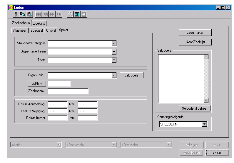 zoekscherm leden.speler